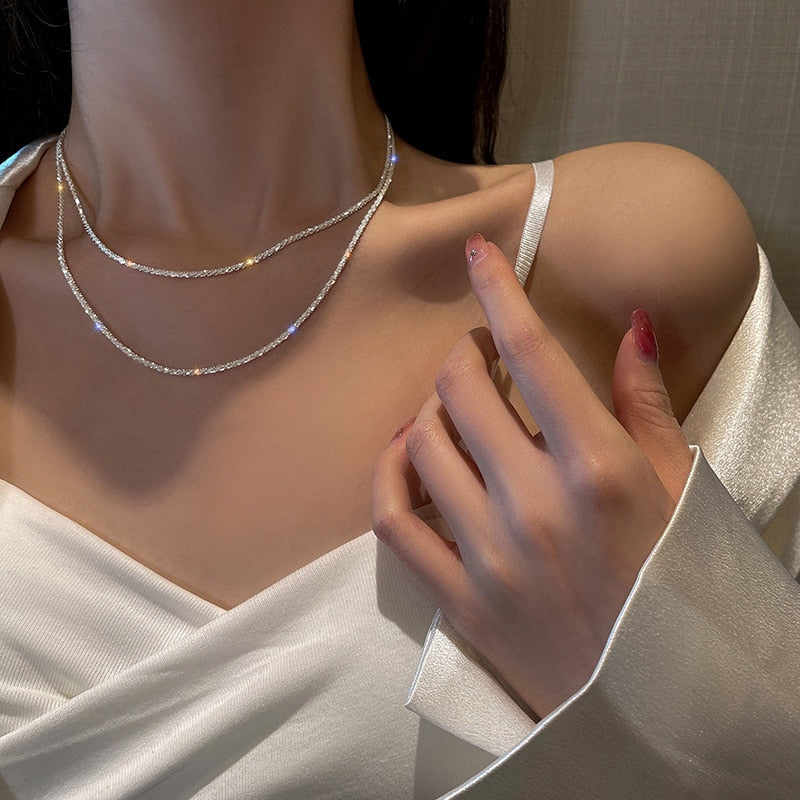 SENSO THE LABEL DIAMENTEN DUBBEL KETTING