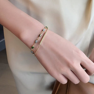 SENSO THE LABEL GREEN  KRISTAL ARMBAND