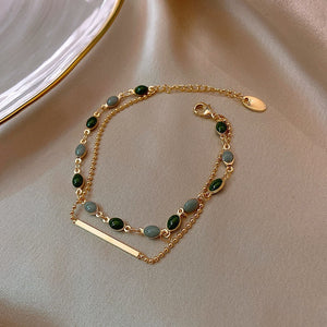 SENSO THE LABEL GREEN  KRISTAL ARMBAND