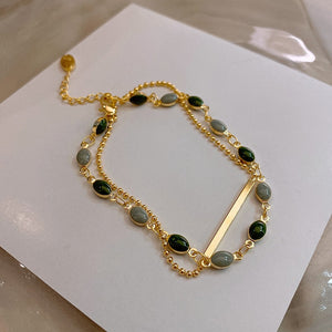 SENSO THE LABEL GREEN  KRISTAL ARMBAND
