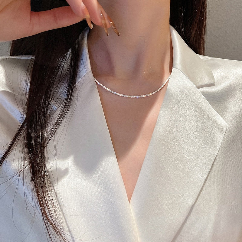 SENSO THE LABEL DIAMENTEN DUBBEL KETTING